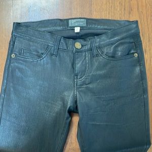 NWOT Black leather current/Elliot jeans